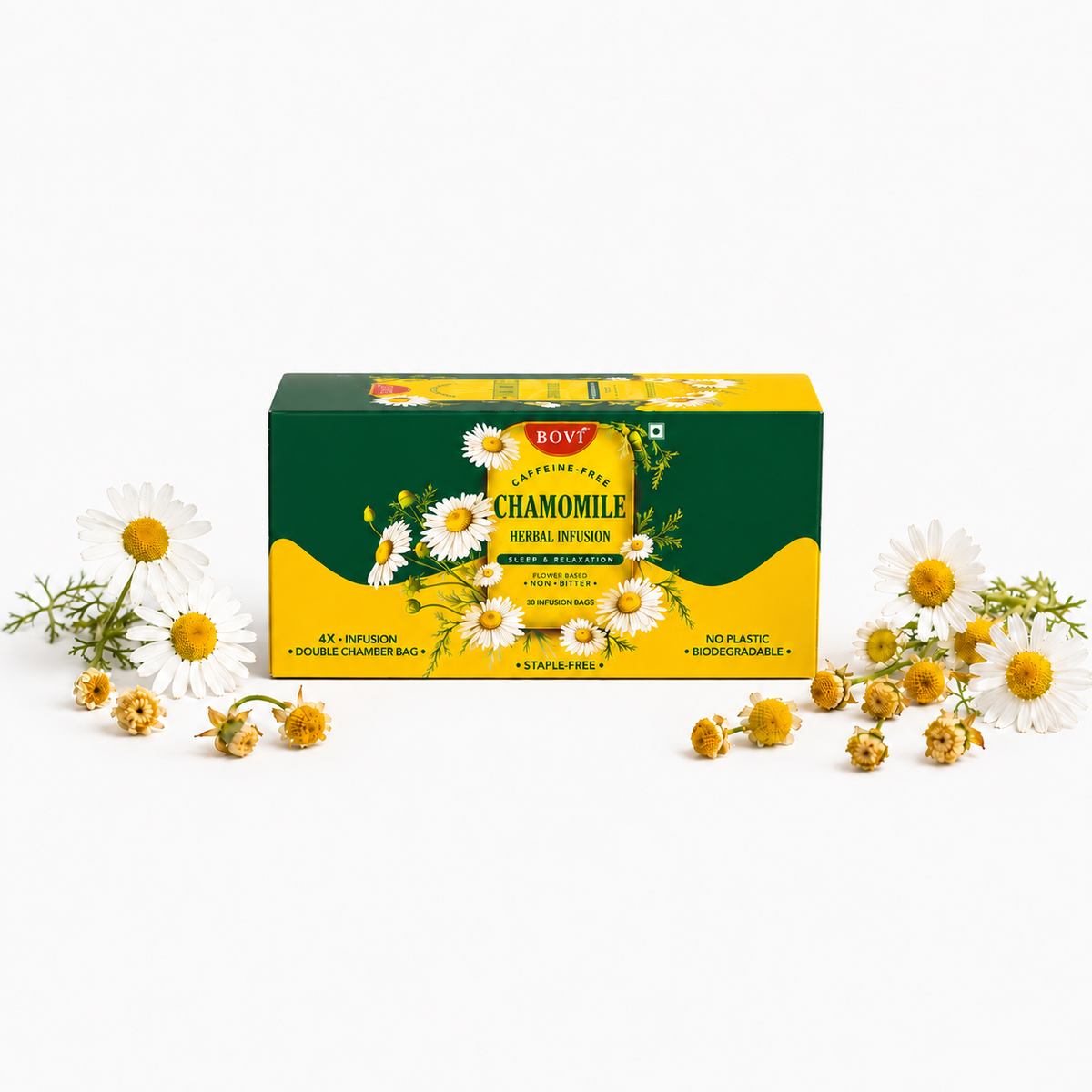 BOVI Chamomile Herbal Tea, 30 Infusion Bags