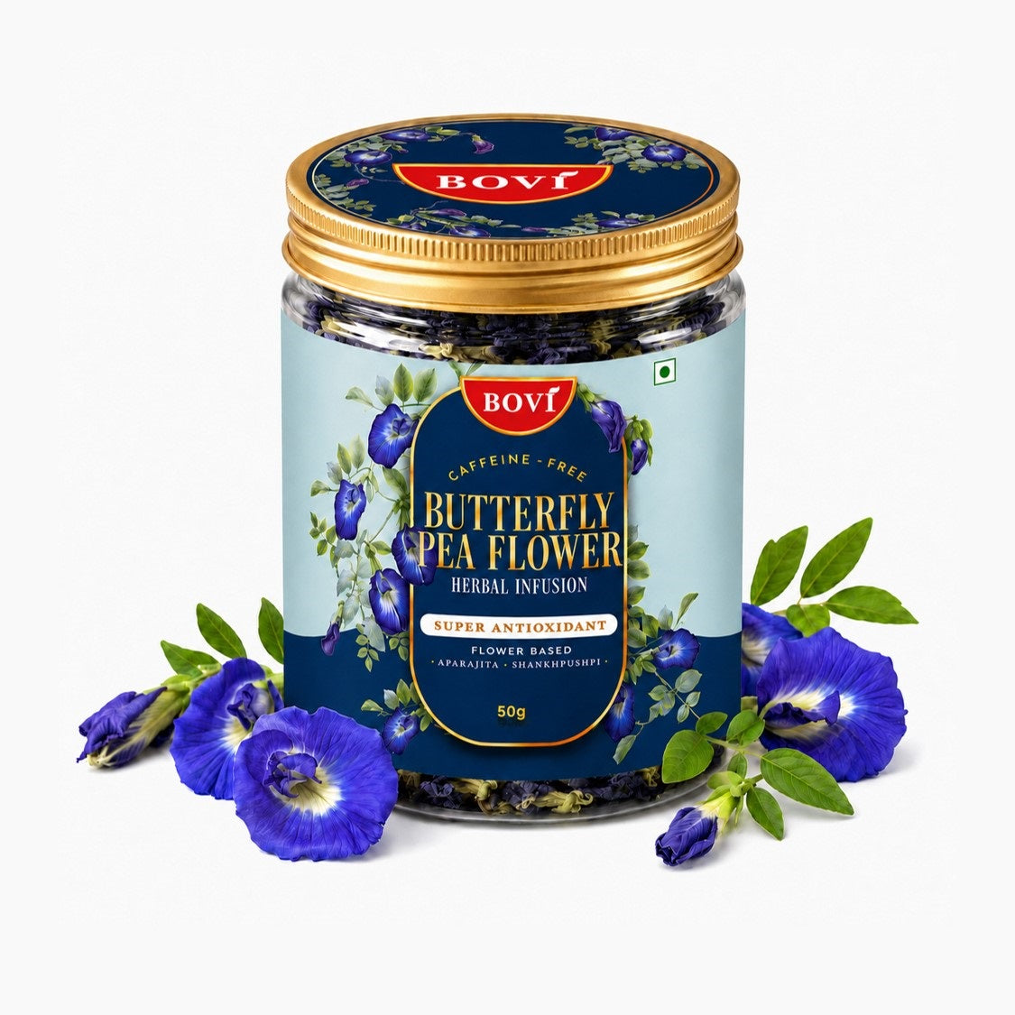 BOVI Butterfly Pea Flower Loose Petals 50gm