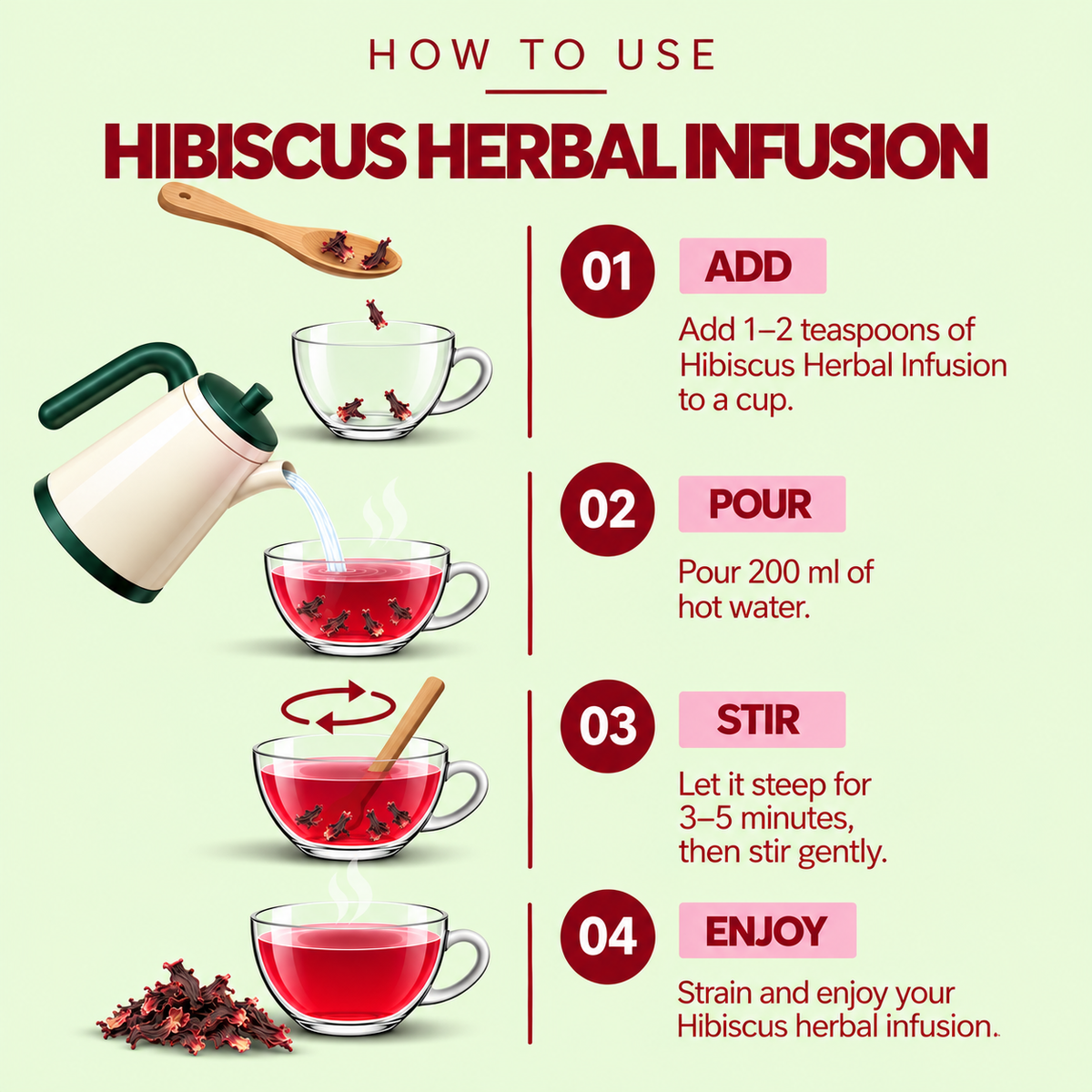 BOVI Hibiscus Loose Petal Tea