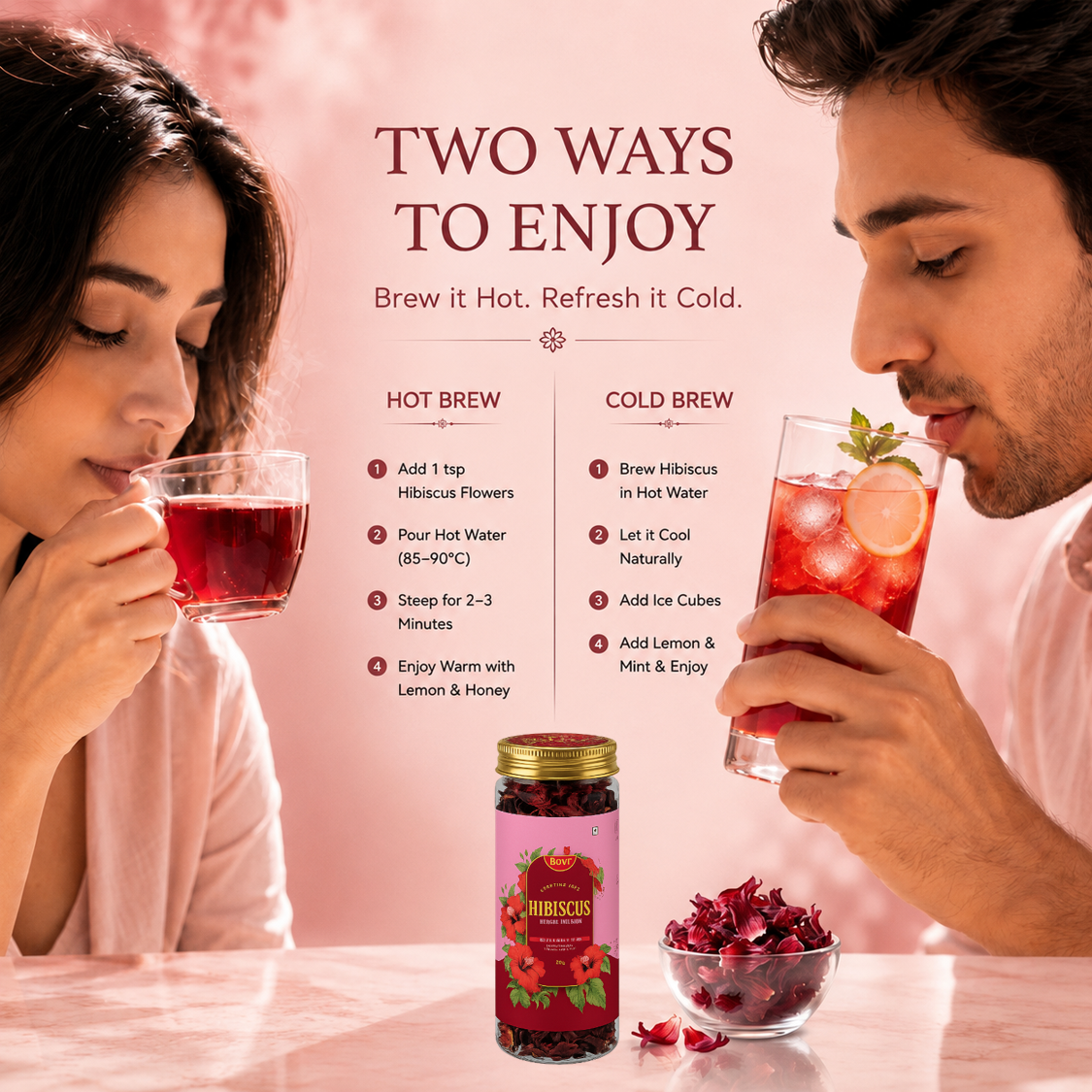 BOVI Hibiscus Loose Petal Tea
